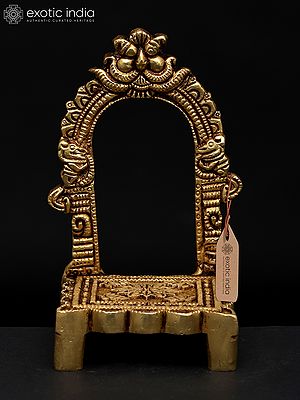 5" Small Brass Kirtimukha Throne