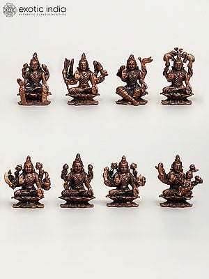 2" Small Ashtalakshmi | Copper Statues