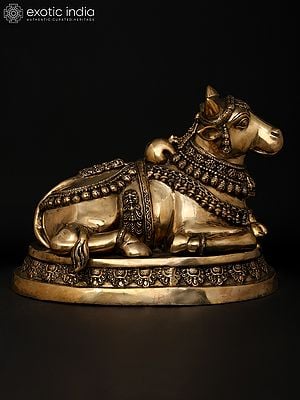 22" Nandi - Vahana of Lord Shiva | Brass Statue