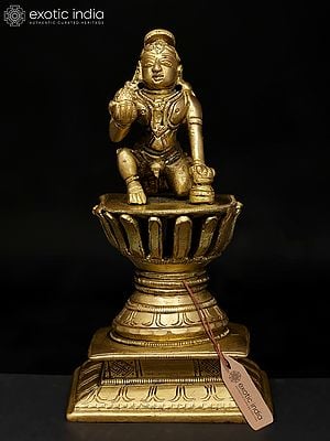 5" Small Brass Laddu Gopal | Made In India