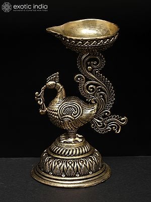 3" Small Brass Superfine Peacock Lamp