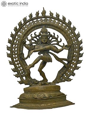 15" Lord Shiva as Nataraja | Madhuchista Vidhana (Lost-Wax) | Panchaloha Bronze from Swamimalai