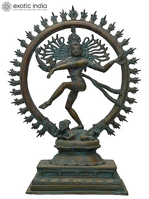 18" Nataraja - Dancing Lord Shiva | Madhuchista Vidhana (Lost-Wax) | Panchaloha Bronze from Swamimalai