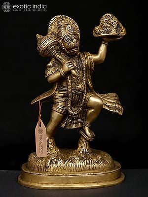 7" Lord Hanuman Carrying the Mountain of Herbs (Sanjeevani)