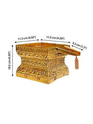 4" Ornamental Patra for Abhisheka | Brass Abhishekam | Handmade