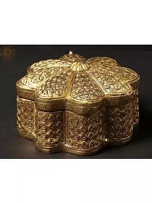 5" Decorated Box in Brass | Handmade | Made In India