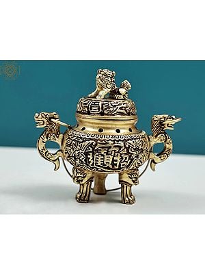 4" Small Incense Burner | Brass Dhoop Dani | Handmade