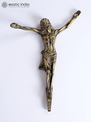 11" Brass Jesus Christ | Vintage Wall Hanging Statue