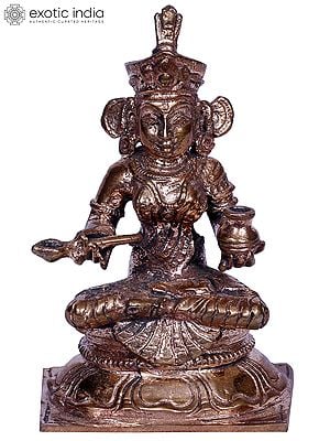 3" Bronze Devi Annapurna Sculpture (Goddess of Food and Nourishment)