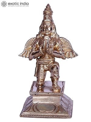 Small Lord Garuda Bronze Statue | The Vahan of God Vishnu