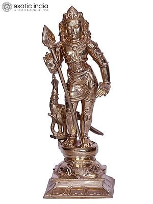 Hindu God Bala Murugan (Kartikeya) Bronze Statue