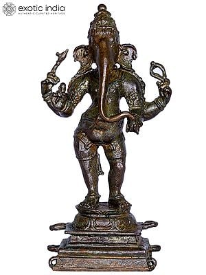 3'' Small Lord Ganesha (Vinayaka) Bronze Idol Standing | Gift Box