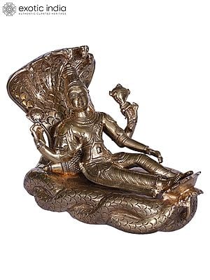 8'' Hindu Deity Ranganatha (Lord Vishnu) Bronze Statue