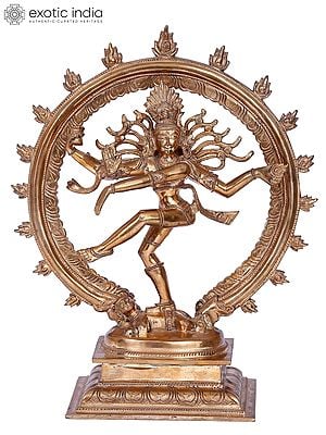 11'' Nataraja Statue | Madhuchista Vidhana (Lost-Wax) | Panchaloha Bronze from Swamimalai