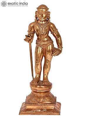 9'' Palani Andavar (Karttikeya) | Madhuchista Vidhana (Lost-Wax) | Panchaloha Bronze from Swamimalai