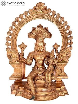 22'' Lakshmi-Narasimha Idol | Madhuchista Vidhana (Lost-Wax) | Panchaloha Bronze from Swamimalai