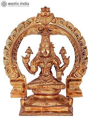 12'' Goddess Lakshmi Panchaloha Bronze Idol from Swamimalai | Madhuchista Vidhana (Lost-Wax)