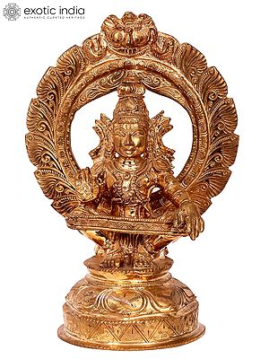 11'' Lord Ayappan Panchaloha Bronze Statue from Swamimalai | Madhuchista Vidhana (Lost-Wax)