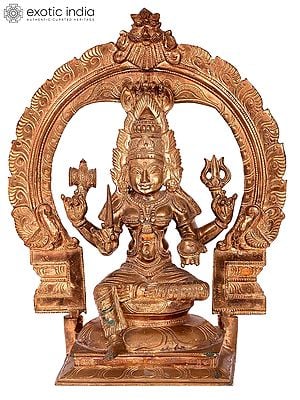 12'' Goddess Mariamman (South Indian Durga) Idol | Madhuchista Vidhana (Lost-Wax) | Panchaloha Bronze from Swamimalai