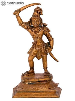 14'' Madurai Veeran | Madhuchista Vidhana (Lost-Wax) | Panchaloha Bronze from Swamimalai