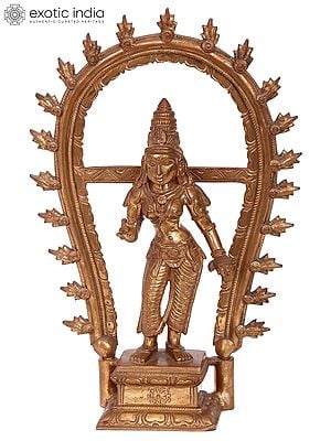 12'' Goddess Parvati | Madhuchista Vidhana (Lost-Wax) | Panchaloha Bronze from Swamimalai