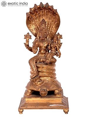 11'' Lord Varaha with Goddess Lakshmi | Madhuchista Vidhana (Lost-Wax) | Panchaloha Bronze from Swamimalai