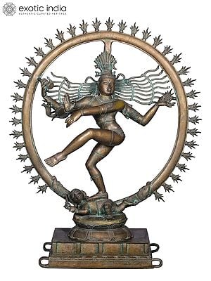 42'' Nataraja Bronze Statue | Madhuchista Vidhana (Lost-Wax) | Panchaloha Bronze from Swamimalai