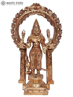 13'' Standing Lord Murugan (Karttikeya) Bronze Idol | Madhuchista Vidhana (Lost-Wax) | Panchaloha Bronze from Swamimalai