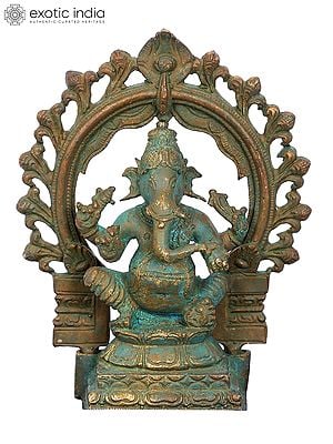 4'' Small Sitting Lord Ganesha | Madhuchista Vidhana (Lost-Wax) | Panchaloha Bronze from Swamimalai