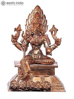 4'' Small Goddess Mariamman | Madhuchista Vidhana (Lost-Wax) | Panchaloha Bronze from Swamimalai