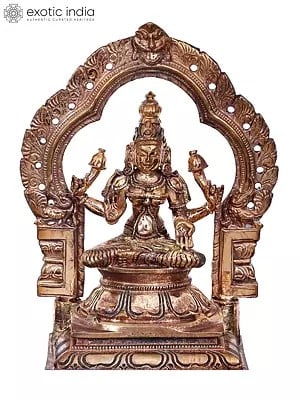 5" Small Goddess Lakshmi | Madhuchista Vidhana (Lost-Wax) | Panchaloha Bronze from Swamimalai