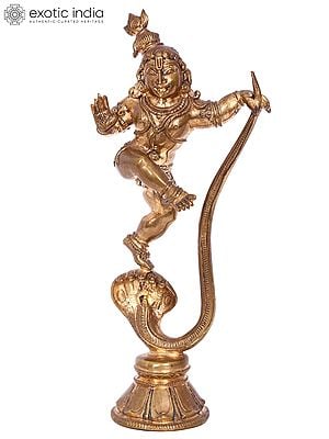 7" Kalinga Krishna Bronze Statue | Madhuchista Vidhana (Lost-Wax) | Panchaloha Bronze from Swamimalai