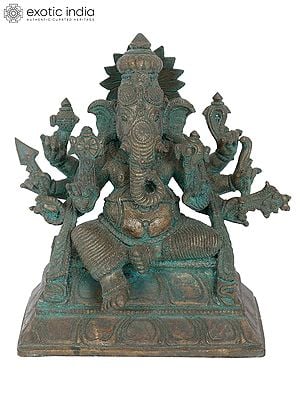 7" Taruna Ganapati Bronze Idol | Madhuchista Vidhana (Lost-Wax) | Panchaloha Bronze from Swamimalai