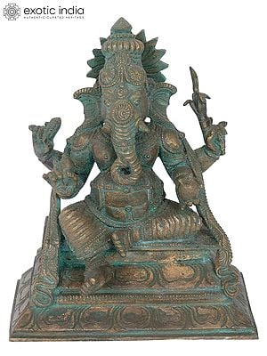 7” Bala Ganapati Bronze Statue | Madhuchista Vidhana (Lost-Wax) | Panchaloha Bronze from Swamimalai