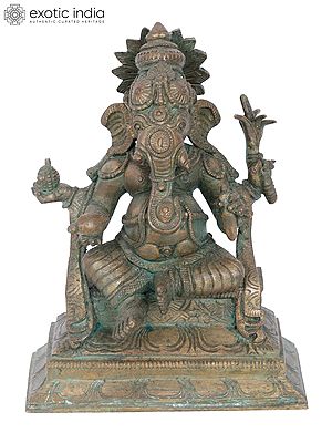 7" Bala Ganapati Bronze Statue | Madhuchista Vidhana (Lost-Wax) | Panchaloha Bronze from Swamimalai