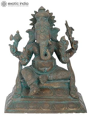 7" Siddhi Ganapati Bronze Statue | Madhuchista Vidhana (Lost Wax) | Panchaloha Bronze from Swamimalai