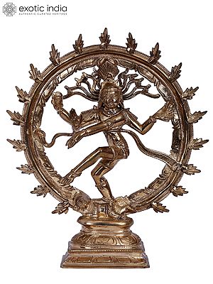 10" Nataraja Bronze Statue | Madhuchista Vidhana (Lost-Wax) | Panchaloha Bronze from Swamimalai