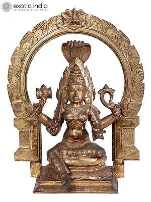 20'' Goddess Mariamman (South Indian Durga) Panchaloha Bronze Statue from Swamimalai