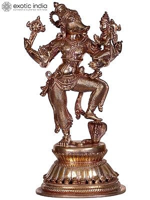 9" Standing Varaha with Lakshmi Bronze Sculpture