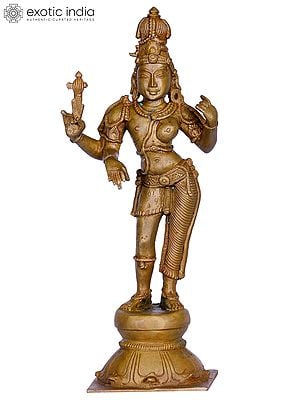 9" Standing Ardhanarishvara Bronze Sculpture