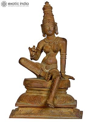 6" Devi Uma Bronze Sculpture (Bhoga Shakti)