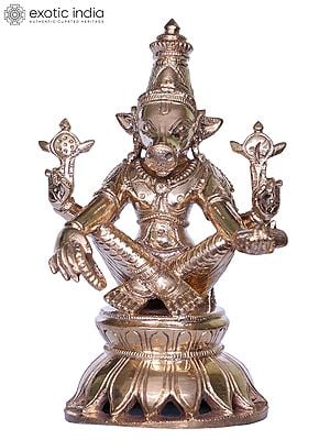 5'' Lord Varaha Bronze Statue in Sacred Yoga Asana