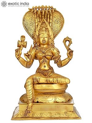 19" Awesome Goddess Mariamman In Brass | Handmade | Made In India