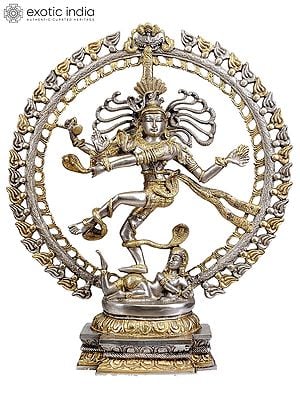 20" Lord Shiva as Nataraja Brass Sculpture | Handmade Brass Figurine | Made in India