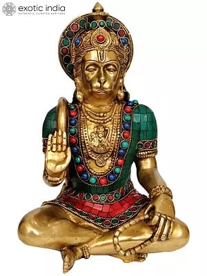 11" Hanuman Ji Brass Sculpture | Handmade | Made in India