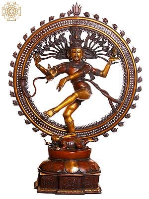 54" Large Size Nataraja Brass Sculpture | Handmade | Made in India