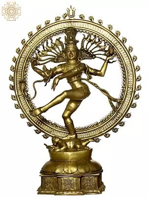 54" Large Size Nataraja Brass Sculpture | Handmade | Made in India