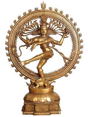 54" Large Size Nataraja Brass Sculpture | Handmade | Made in India