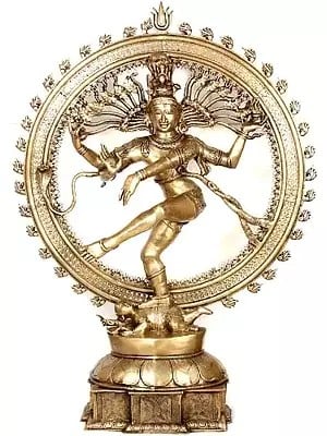 54" Large Size Nataraja Brass Sculpture | Handmade | Made in India