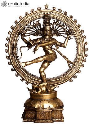 54" Large Size Nataraja Brass Sculpture | Handmade | Made in India